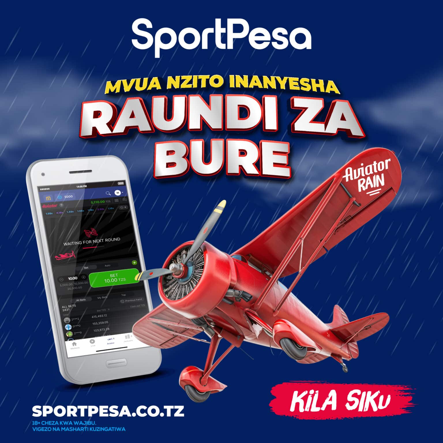 Mvua Ya Freebets: Aviator Yajaza Simu Za Watanzania Na Zawadi Za Kila Siku Za Bure!